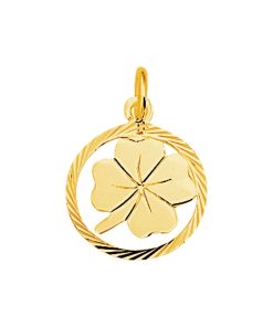 Kasius | Trendjuwelier huiscollectie 4005616 Gouden bedel klaver | Nu te koop bij 14Karaats.nl | 10001091-Pendants