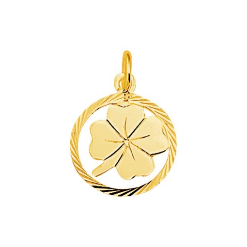 Kasius | Trendjuwelier huiscollectie 4005616 Gouden bedel klaver | Nu te koop bij 14Karaats.nl | 10001091-Pendants