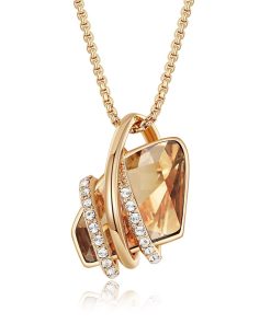 QoF | QoF Swarovski® Kristal Steen Oranje – Lengte 45cm | Nu te koop bij 14Karaats.nl | 10001091-Pendants