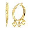 Zwartevalk | Juwelier Zwartevalk - 14 karaat gouden bedel oorbellen 12.055/23mm-- | Nu te koop bij 14Karaats.nl | 10001087-Earrings/Body-piercing Jewellery