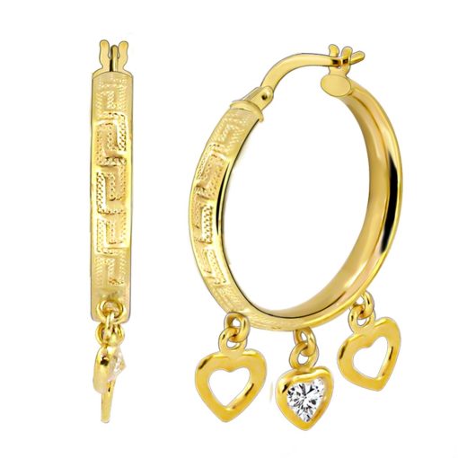 Zwartevalk | Juwelier Zwartevalk - 14 karaat gouden bedel oorbellen 12.055/23mm-- | Nu te koop bij 14Karaats.nl | 10001087-Earrings/Body-piercing Jewellery
