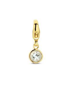 Its-Beautiful | Slotbedel Met Geboortesteen 14K Geelgoud | Nu te koop bij 14Karaats.nl | 10001091-Pendants