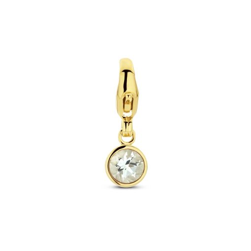 Its-Beautiful | Slotbedel Met Geboortesteen 14K Geelgoud | Nu te koop bij 14Karaats.nl | 10001091-Pendants