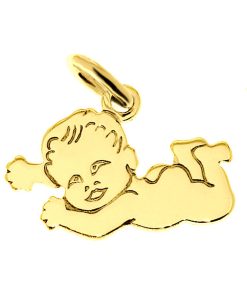 Zwartevalk | Juwelier Zwartevalk 14 karaat gouden baby hanger - 14.200/14K | Nu te koop bij 14Karaats.nl | 10001091-Pendants