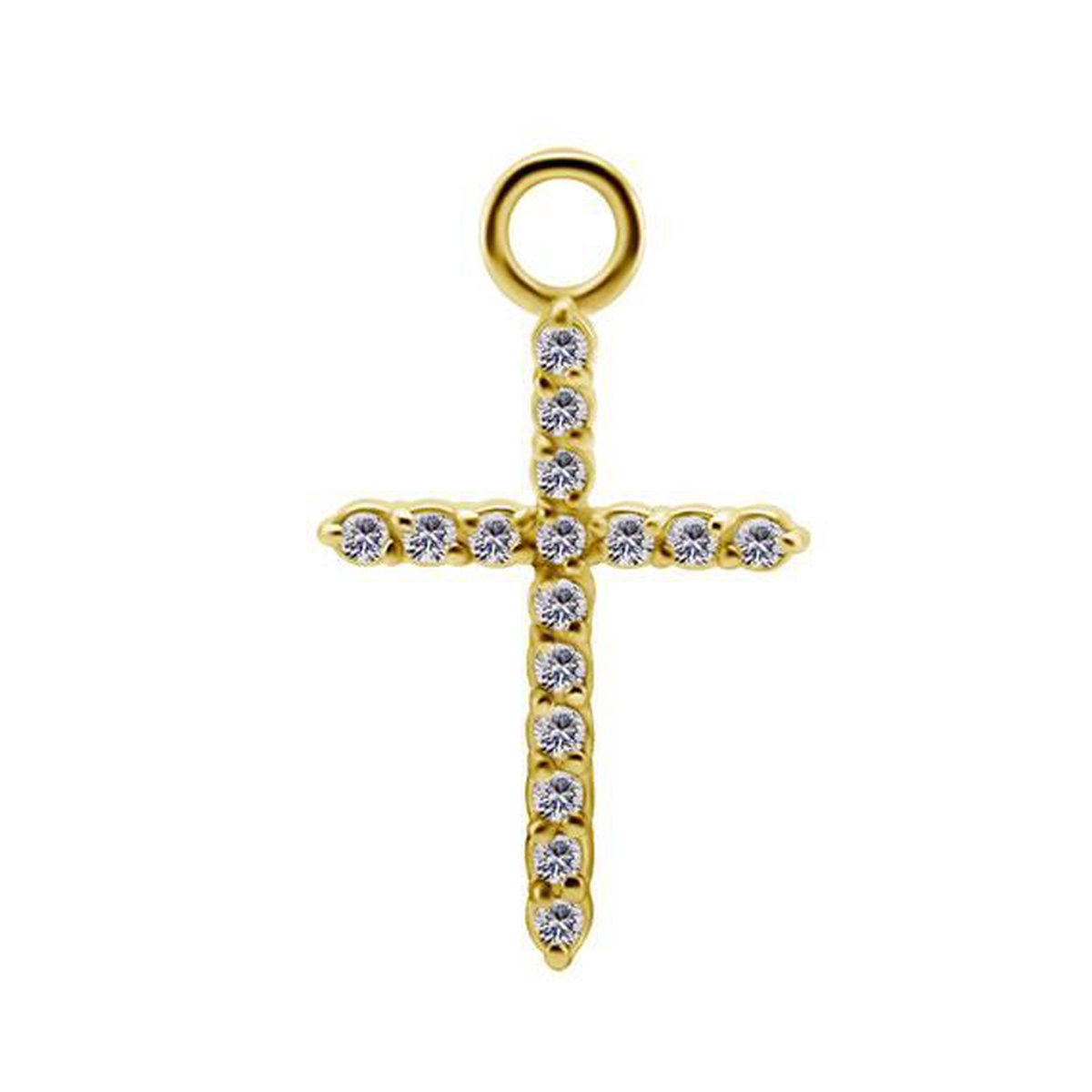 Piercings works | 18 Karaat Goud Hanger voor Oorbel - Kruis | Koop bij 14Karaats.nl Piercings works | 18 Karaat Goud Hanger voor Oorbel - Kruis | Nu te koop bij 14Karaats.nl | 10001091-Pendants