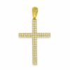Star juwelier | Gouden Kruis Hanger 48 mm 27 mm Zirkonia 14 karaats | Nu te koop bij 14Karaats.nl | 10001091-Pendants