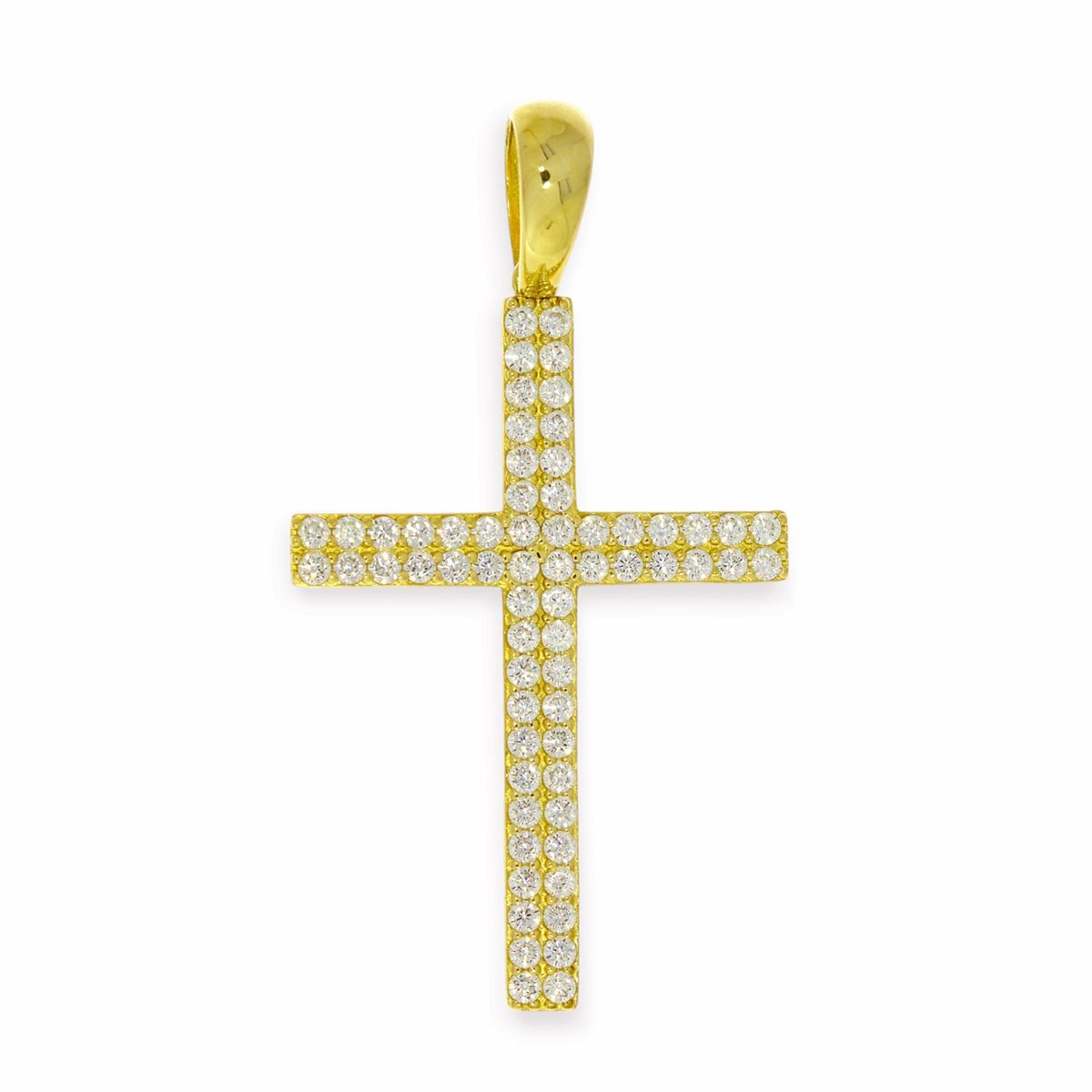 Star juwelier | Gouden Kruis Hanger 48 mm 27 mm Zirkonia 14 karaats | Koop bij 14Karaats.nl Star juwelier | Gouden Kruis Hanger 48 mm 27 mm Zirkonia 14 karaats | Nu te koop bij 14Karaats.nl | 10001091-Pendants