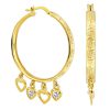 Zwartevalk | Juwelier Zwartevalk - 14 karaat gouden bedel oorbellen met zirkonia 12.055/39mm-- | Nu te koop bij 14Karaats.nl | 10001087-Earrings/Body-piercing Jewellery