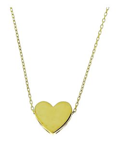 Star juwelier | Gouden Ketting Hart Hanger Graveren Zirkonia 14 karaats | Nu te koop bij 14Karaats.nl | 10001091-Pendants