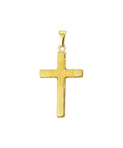 Its-Beautiful | Trendjuwelier huiscollectie 4007393 Gouden bedel kruis | Nu te koop bij 14Karaats.nl | 10001091-Pendants