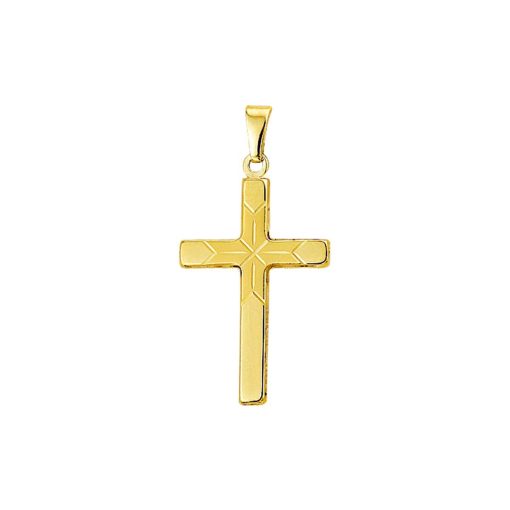 Its-Beautiful | Trendjuwelier huiscollectie 4007393 Gouden bedel kruis | Nu te koop bij 14Karaats.nl | 10001091-Pendants
