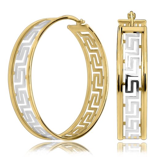 Zwartevalk | Juwelier Zwartevalk 14 karaat gouden bicolor oorbellen - 12.401.138 | Nu te koop bij 14Karaats.nl | 10001087-Earrings/Body-piercing Jewellery