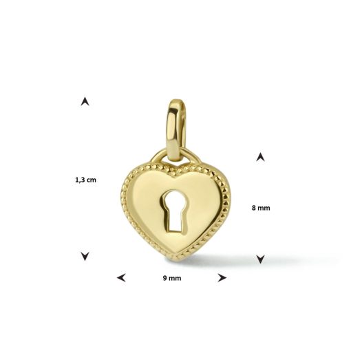 Sense Jewelry | Hanger Hart En Slot | Nu te koop bij 14Karaats.nl | 10001091-Pendants