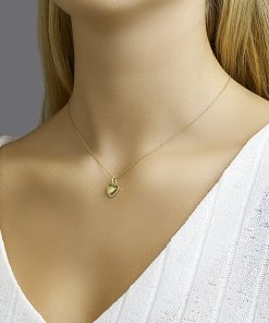 Sense Jewelry | Hanger Hart Zirkonia Bicolor Gestift | Nu te koop bij 14Karaats.nl | 10001091-Pendants
