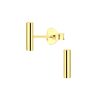 JYC | Joy|S - Zilveren bar / staafje oorbellen - 2 x 8 mm - gold plated | Nu te koop bij 14Karaats.nl | 10001087-Earrings/Body-piercing Jewellery