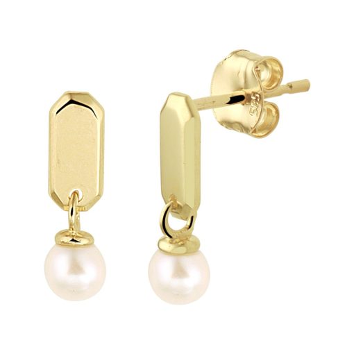 Marie-Celeste | Marie Celeste oorhangers parel - 3 - Goud | Nu te koop bij 14Karaats.nl | 10001087-Earrings/Body-piercing Jewellery