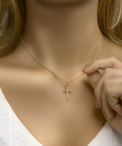 Sense Jewelry | Hanger Kruis Gediamanteerd | Nu te koop bij 14Karaats.nl | 10001091-Pendants