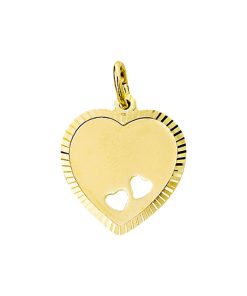 Sense Jewelry | Graveerhartje Mat Gediamanteerd | Nu te koop bij 14Karaats.nl | 10001091-Pendants