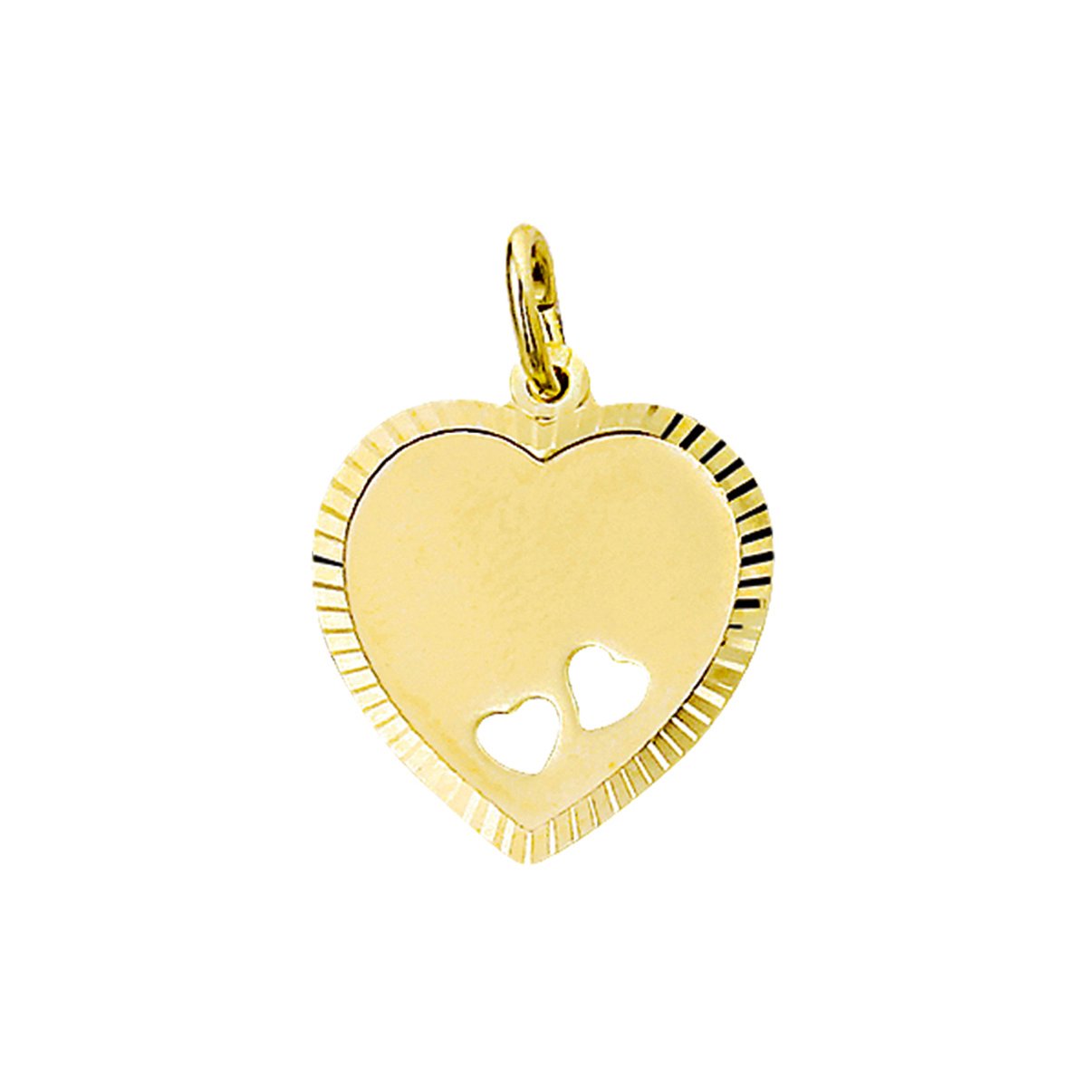 Sense Jewelry | Graveerhartje Mat Gediamanteerd | Koop bij 14Karaats.nl Sense Jewelry | Graveerhartje Mat Gediamanteerd | Nu te koop bij 14Karaats.nl | 10001091-Pendants