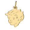 Zwartevalk | Juwelier Zwartevalk 14 karaat gouden jongen kinderkopje hanger - 14.101.166/14K | Nu te koop bij 14Karaats.nl | 10001091-Pendants