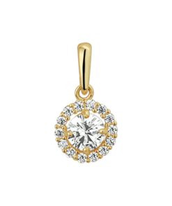 The Jewelry Collection | The Jewelry Collection Hanger Zirkonia - Goud | Nu te koop bij 14Karaats.nl | 10001091-Pendants