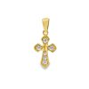 Zwartevalk | Juwelier Zwartevalk 14 karaat gouden kruis hanger met zirkonia - 14.257 | Nu te koop bij 14Karaats.nl | 10001091-Pendants