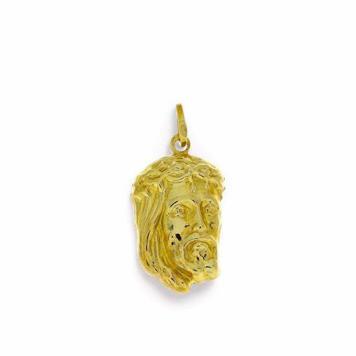 Star juwelier | Gouden Jezus Hoofd 14 karaats | Nu te koop bij 14Karaats.nl | 10001091-Pendants