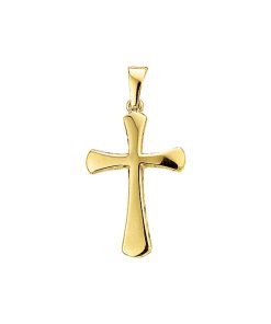 The Jewelry Collection | The Jewelry Collection Hanger Kruis - Geelgoud (14 Krt.) | Nu te koop bij 14Karaats.nl | 10001091-Pendants