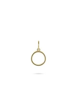 Jewels Inc. | Gisser Jewels - Hanger excl. Collier - Rond Glad - 15mm x 10mm - 10mmØ - 14 Karaat Geelgoud | Nu te koop bij 14Karaats.nl | 10001091-Pendants