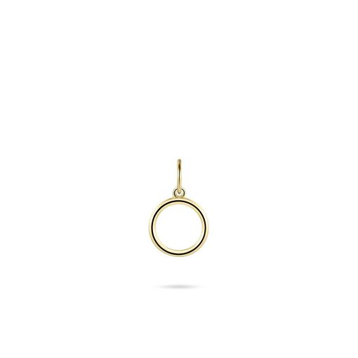 Jewels Inc. | Gisser Jewels - Hanger excl. Collier - Rond Glad - 15mm x 10mm - 10mmØ - 14 Karaat Geelgoud | Nu te koop bij 14Karaats.nl | 10001091-Pendants