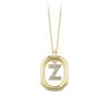 Star juwelier | Goud Hanger Letter Z met Ketting Zirkonia 14 karaats | Nu te koop bij 14Karaats.nl | 10001091-Pendants