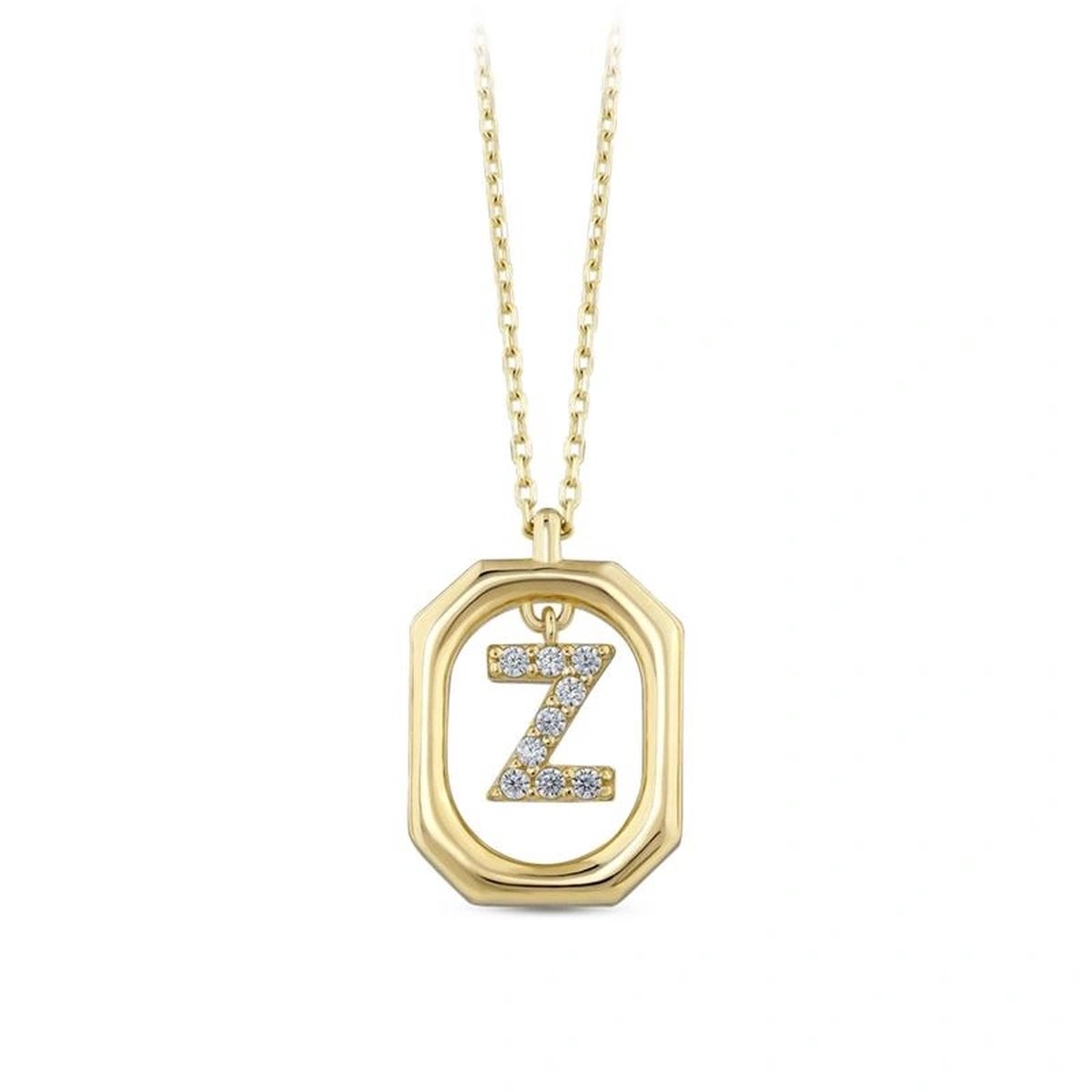 Star juwelier | Goud Hanger Letter Z met Ketting Zirkonia 14 karaats | Koop bij 14Karaats.nl Star juwelier | Goud Hanger Letter Z met Ketting Zirkonia 14 karaats | Nu te koop bij 14Karaats.nl | 10001091-Pendants