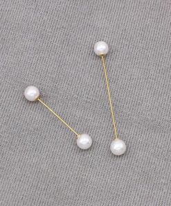 Jewels Elegance | Vestsluiting - vestclip dames -long pearl white- broche spelden - vestsluiting dames - vestclip - vestsluiting vestclip - sjaalspeld - vestspeld - vestklem | Nu te koop bij 14Karaats.nl | 10001085-Brooches