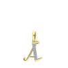 Lucardi | Lucardi Dames alfabet hanger met diamant (0
