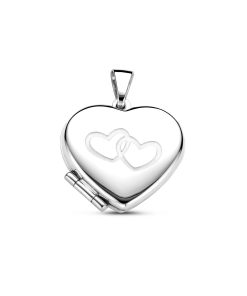 Kasius | zilver gerhodineerd medaillon hart poli/mat 1337868 | Nu te koop bij 14Karaats.nl | 10001091-Pendants