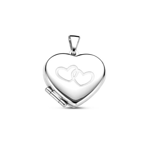 Kasius | zilver gerhodineerd medaillon hart poli/mat 1337868 | Nu te koop bij 14Karaats.nl | 10001091-Pendants