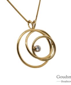 Scratched | SCRATCHED GOLD hanger briljant | Nu te koop bij 14Karaats.nl | 10001091-Pendants