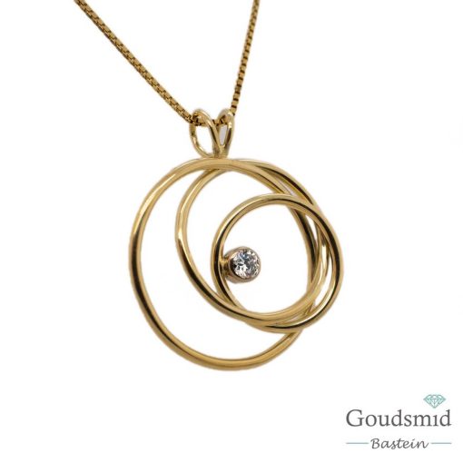 Scratched | SCRATCHED GOLD hanger briljant | Nu te koop bij 14Karaats.nl | 10001091-Pendants