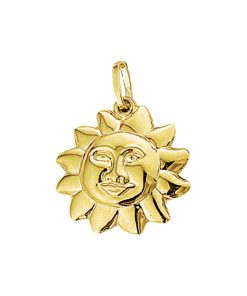 Kasius | Huiscollectie 4001979 Gouden bedel Zonnetje | Nu te koop bij 14Karaats.nl | 10001091-Pendants