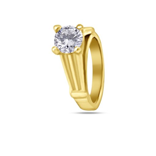 Silventi | Silventi 9NBSAM-G230298 Gouden Hangertje Mini Ring - Zirkonia - 9