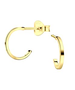 JYC | Joy|S - Zilveren oorringen stud - 0.13 / 10 mm - gold plated | Nu te koop bij 14Karaats.nl | 10001087-Earrings/Body-piercing Jewellery