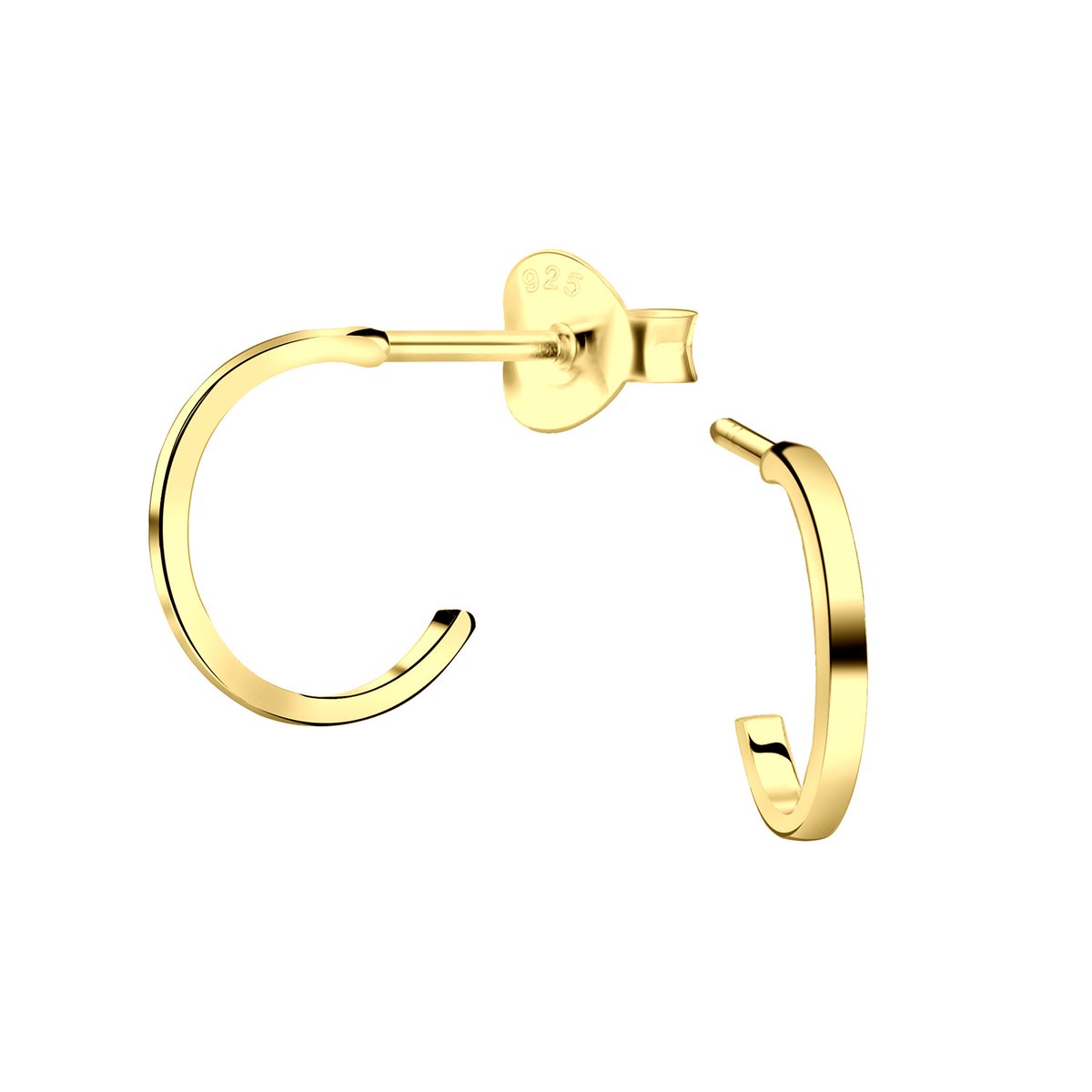 JYC | Joy|S - Zilveren oorringen stud - 0.13 / 10 mm - gold plated | Koop bij 14Karaats.nl JYC | Joy|S - Zilveren oorringen stud - 0.13 / 10 mm - gold plated | Nu te koop bij 14Karaats.nl | 10001087-Earrings/Body-piercing Jewellery