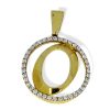 Star juwelier | Goud Hanger Letter O 14 karaats Zirkonia | Nu te koop bij 14Karaats.nl | 10001091-Pendants