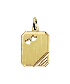 Sense Jewelry | Graveerhanger Harten Mat Gediamanteerd | Nu te koop bij 14Karaats.nl | 10001091-Pendants