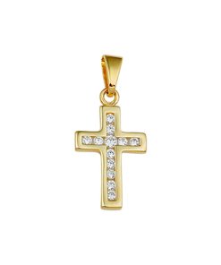 Sense Jewelry | Hanger Kruis Zirkonia | Nu te koop bij 14Karaats.nl | 10001091-Pendants