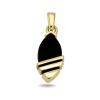 Zwartevalk | Juwelier Zwartevalk 14 karaat gouden hanger met onyx - 14.259 | Nu te koop bij 14Karaats.nl | 10001091-Pendants