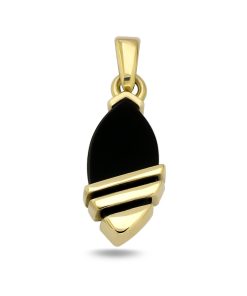 Zwartevalk | Juwelier Zwartevalk 14 karaat gouden hanger met onyx - 14.259 | Nu te koop bij 14Karaats.nl | 10001091-Pendants