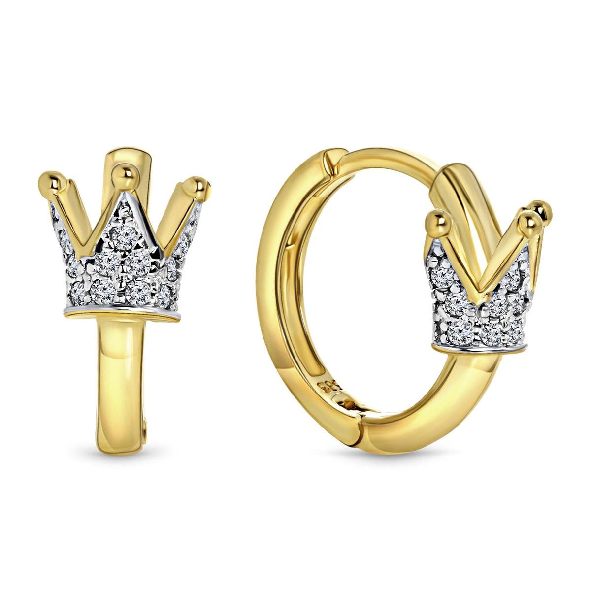 Juwelier Emo | Juwelier Emo - Kroon Oorbellen Goud - 14 Karaat – Zirkonia stenen – Diameter 12mm | Koop bij 14Karaats.nl Juwelier Emo | Juwelier Emo - Kroon Oorbellen Goud - 14 Karaat – Zirkonia stenen – Diameter 12mm | Nu te koop bij 14Karaats.nl | 10001087-Earrings/Body-piercing Jewellery