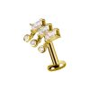 Piercings works | 18 Karaat Goud Oor Piercing - Premium Zirkonia | Nu te koop bij 14Karaats.nl | 10001087-Earrings/Body-piercing Jewellery