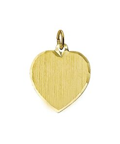 Sense Jewelry | Graveerhartje Mat Gediamanteerd | Nu te koop bij 14Karaats.nl | 10001091-Pendants
